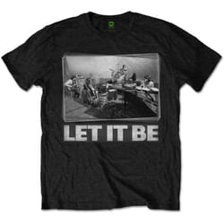 The Beatles Unisex Adult Let It Be Studio T-Shirt - S, Black