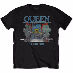 Queen Unisex Adult Tour 80 T-Shirt - M, Black