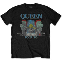 Queen Unisex Adult Tour 80 T-Shirt - M, Black