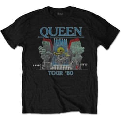 Queen Unisex Adult Tour 80 T-Shirt - L, Black
