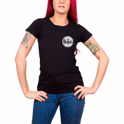 The Beatles Womens/Ladies Washington Coliseum Back Print T-Shirt - XXL, Black