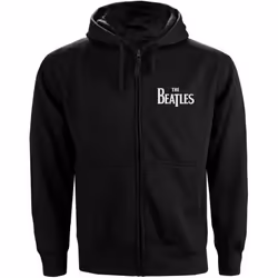 The Beatles Womens/Ladies Drop T Logo Full Zip Hoodie - M, Black