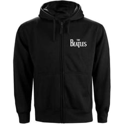 The Beatles Womens/Ladies Drop T Logo Full Zip Hoodie - M, Black