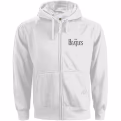 The Beatles Womens/Ladies Drop T Logo Full Zip Hoodie - S, White