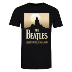 The Beatles Womens/Ladies Liverpool, England T-Shirt - S, Black