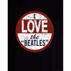 The Beatles Womens/Ladies I Love Back Print T-Shirt - L, Black