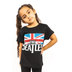 The Beatles Childrens/Kids Vintage Logo T-Shirt - 3-4 Years, Black