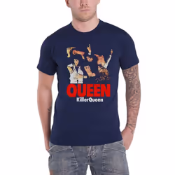 Queen Unisex Adult Killer Queen T-Shirt - M, Navy Blue