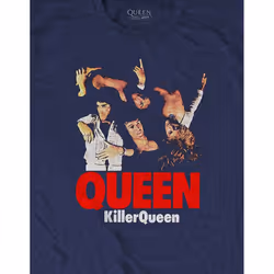 Queen Unisex Adult Killer Queen T-Shirt - M, Navy Blue