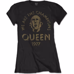 Queen Womens/Ladies We Are The Champions T-Shirt - S, Black