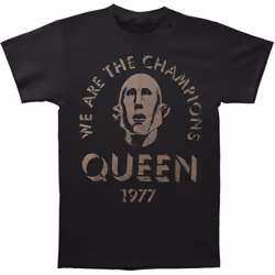 Queen Unisex Adult We Are The Champions T-Shirt - S, Black