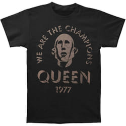 Queen Unisex Adult We Are The Champions T-Shirt - S, Black
