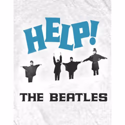 The Beatles Unisex Adult Help! Snow T-Shirt - 2XL, White