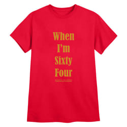 The Beatles Unisex Adult When I'm Sixty Four Back Print T-Shirt - S, Red
