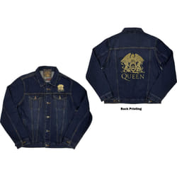 Queen Unisex Adult Classic Crest Denim Jacket - L, Denim Blue