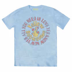 The Beatles Unisex Adult Yellow Submarine All You Need Is Love Vintage T-Shirt - M, Light Blue