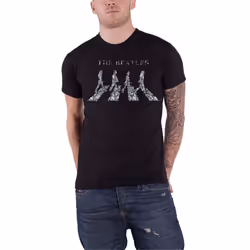 The Beatles Unisex Adult Crossing Diamante T-Shirt