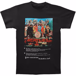 The Beatles Unisex Adult Sgt Pepper 8 Track T-Shirt - XXL, Black