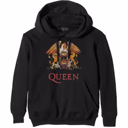 Queen Unisex Adult Classic Crest Hoodie - XL, Black