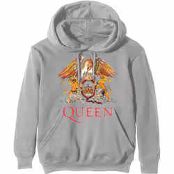 Queen Unisex Adult Classic Crest Hoodie - S, Grey