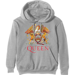 Queen Unisex Adult Classic Crest Hoodie - S, Grey