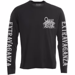 Queen Unisex Adult Extravaganza Printed Long-Sleeved T-Shirt - S, Black