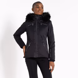 Dare 2B Womens/Ladies Julien Macdonald Supermacy Plain Ski Jacket - 14 UK, Black