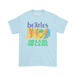The Beatles Womens/Ladies Ob-La-Di Back Print T-Shirt - S, Pale Blue