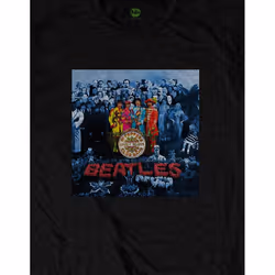 The Beatles Unisex Adult Sgt Pepper T-Shirt - S, Black