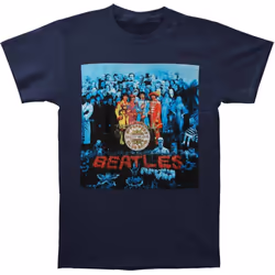 The Beatles Unisex Adult Sgt Pepper T-Shirt - S, Navy Blue
