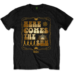 The Beatles Unisex Adult Here Comes The Sun Back Print T-Shirt - S, Black