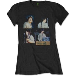 The Beatles Womens/Ladies Shea Stadium Group Shot T-Shirt - M, Black