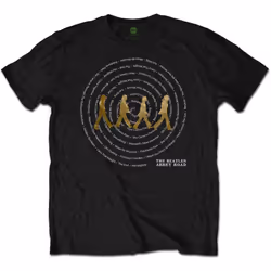 The Beatles Unisex Adult Abbey Road Songs Swirl Foil T-Shirt - XXL, Black