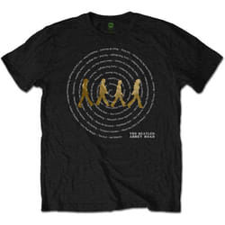The Beatles Unisex Adult Abbey Road Songs Swirl Foil T-Shirt - XXL, Black