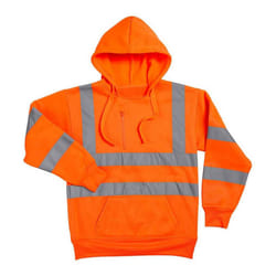Warrior Mens Hi-Vis Pullover Hoodie - XXL, Fluorescent Orange