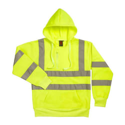 Warrior Mens Hi-Vis Pullover Hoodie - XL, Fluorescent Yellow