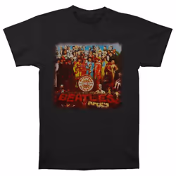 The Beatles Unisex Adult Sgt Pepper T-Shirt - S, Black