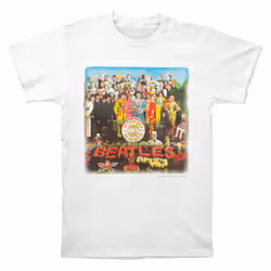 The Beatles Unisex Adult Sgt Pepper T-Shirt - L, White