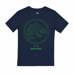 Jurassic World Boys Neon Gamer T-Shirt - 7-8 Years, Navy