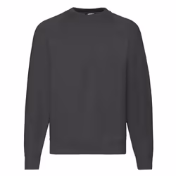 Fruit Of The Loom Mens Classic 80/20 Raglan Sweatshirt - L, Light Graphite
