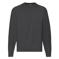 Fruit Of The Loom Mens Classic 80/20 Raglan Sweatshirt - M, Light Graphite