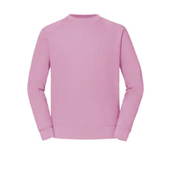 Fruit Of The Loom Mens Classic 80/20 Raglan Sweatshirt - XL, Light Pink