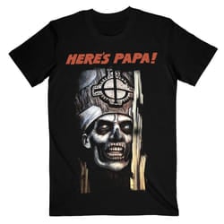 Ghost Unisex Adult Here's Papa T-Shirt - L, Black