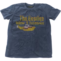 The Beatles Unisex Adult Yellow Submarine Nothing Is Real T-Shirt - XL, Denim Blue