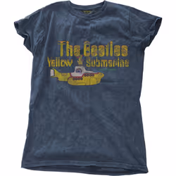 The Beatles Womens/Ladies Yellow Submarine Nothing Is Real T-Shirt - XL, Denim Blue