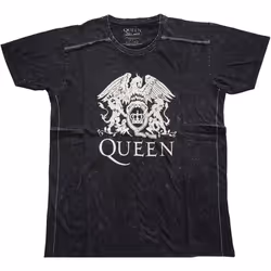 Queen Unisex Adult Wash Collection Crest T-Shirt - S, Black