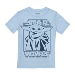 Star Wars: The Mandalorian Boys The Child Force T-Shirt - 3-4 Years, Light Blue