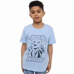 Star Wars: The Mandalorian Boys The Child Force T-Shirt - 3-4 Years, Light Blue