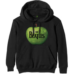 The Beatles Unisex Adult Apple Logo Hoodie - M, Black