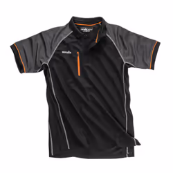 Scruffs Mens Trade Active Polo Shirt - M, Black